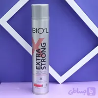 اسپری حالت‌دهنده مو بیول EXTRA STRONG حجم 500 میل، نگهداری قوی و ماندگاری 24 ساعته