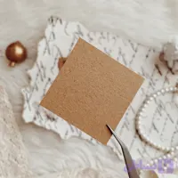 کارت ویزیت خام کرافت مربع کد 450 ( بسته 50 عددی )