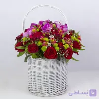 سبد گل هدیه رز و ارکیده کد 3530 +ارسال رایگان |باختر