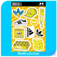 پک 10 عددی استیکر آدیداس adidas