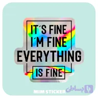استیکر متالایز Its Fine