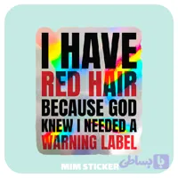 استیکر متالایز RED HAIR