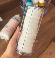 استند نگهدارنده پد آرایشی اکرولیک شفاف درب‌دار