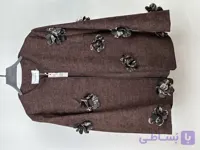 کت شنل زنانه ترک وارداتی طرح گل پلنگی
