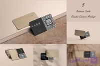 موکاپ کارت ویزیت با گوشه‌های گرد