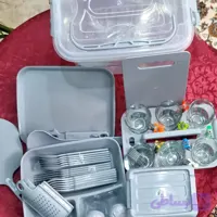 ست چایخوری و غذاخوری 6 نفره شرکت کامل پلاستیک