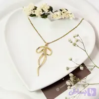 گردنبند استیل پاپیون طلایی