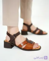 صندل تابستانه چرم طبیعی زنانه کد 445