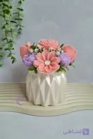 گلدان گل شمعی مدل فلورا