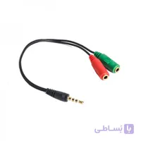 کابل تبدیل 2سر ماده به 1 سر نری صدا طول 20 سانتی متر