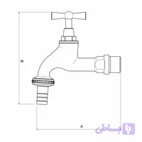 شیر شلنگی کروم 1/2 اینچ برند ریابی
