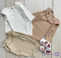 بادی زیردکمه پرنسس کرم نسکافه ای نوزادی (نوزادی تا ۱/۵ سالگی )