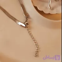 گردنبند تک لاین ماری نقره ای