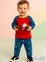 ست بلوز و شلوار پاییزه برند happy baby اورجینال وارداتی از کره