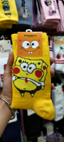 جوراب ساق بلند فانتزی مهبان | طرح بچگی باب اسفنجی ( Baby Spongebob) | نخ هندی درجه ۱ | ریزبافت سیلندر ۲۰۰ | فری سایز ۳۶ تا ۴۳