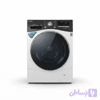 ماشین لباسشویی 10 کیلو دایرکت درایو اینورتر درب فضایی سفید پنل مشکی دونار سری SX1 PRO