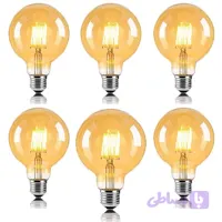 لامپ LED ادیسونی KANQIAO مدل G80، توان ۴ وات، نور کهربایی، 6 عددی