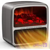 بخاری برقی سرامیکی YISH مدل Y410 با جلوه شعله سه‌بعدی، توان ۱۵۰۰ وات و سیستم ایمنی دوگانه