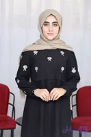 عبا بابونه مخمل کبریتی