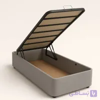تخت دونفره نفیس مدل جک‌دار با رویه مبلی سایز ۱۴۰×۲۰۰
