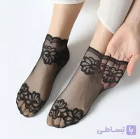 خرید عمده جوراب زنانه گیپوری گل دوبل