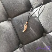 گردنبند حکاکی شاخ طرح قطره رگه دار