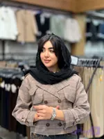 کت بارونی چهارخونه زنانه