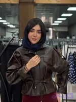 کاپشن بامبر چرم وارداتی زنانه آستین‌جداشو