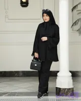 عبا مانتویی پلیسه (مشکی)