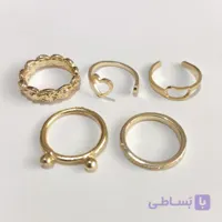 پک انگشتر زنانه پنج عددی مدل رز گاردن