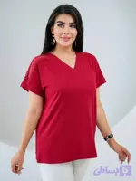 تیشرت آستین گیپور زنانه