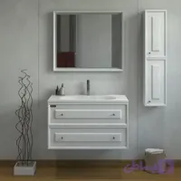 ست کابینت و روشویی آلکا مدل 3075 کلاسیک به همراه باکس و آینه