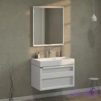 ست کابینت و روشویی آلکا مدل 2070 کشودار همراه با آینه