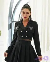 کراپ کت مجلسی زنانه مدل پاپیون