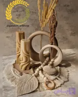 ست دکوری بهمراه شمع و گل خشک رانر و تسبیح دکوراتیو