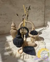 ست کامل دکوری بهمراه گل خشک و شمع ها و رانر و تسبیح دکوراتیو (کد 0MPK1)