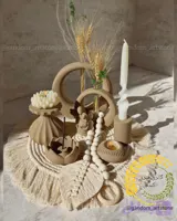 ست دکوری کامل بهمراه گل، شمع ها رانر و تسبیح دکوراتیو
