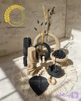 ست کامل دکوری بهمراه گل خشک و شمع ها و رانر و تسبیح دکوراتیو (کد IJK9I)