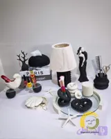 ست نظم دهنده میز آرایش بهمراه آباژور، جادستمال کاغذی و مجسمه زوج ایتالیایی
