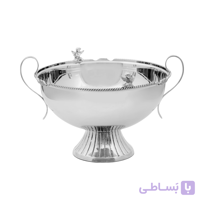 میوه خوری قدح برنجی فلورنس نقره ای