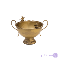 شکلات خوری دسته دار برنجی کویین