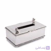 جا دستمال برنجی تاینی نقره ای