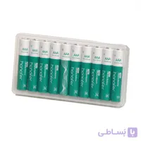 باتری نیم قلمی هانوفر مدل LR03 AAA آلکالین بسته 10 عددی