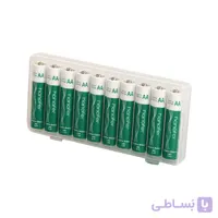 باتری قلمی هانوفر مدل LR6 AA آلکالین بسته 10 عددی