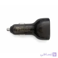 شارژر فندکی سه پورت هانوفر 80 وات خروجی Type-C و خروجی USB-A