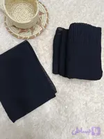 شال زنانه مشکی ساده و دور پلیسه( کد 126)