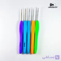 ست میل قلاب بافی دسته سیلیکونی 5 عددی