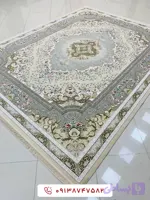 فرش طرح مهتاب صدفی 1200 شانه گل برجسته
