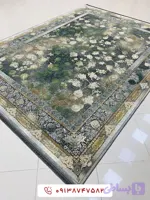 فرش طرح میلان 201 دودی 1200 شانه گل برجسته