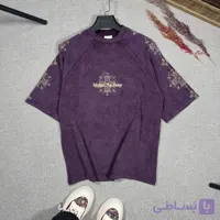 تیشرت ترک مینیمال برند پولیزی رنگ بنفش